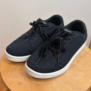 Allbirds Women's Canvas Pacers -
Natural Black (Blizzard Sole)
